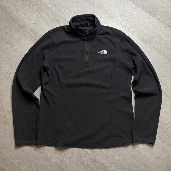 The North Face Jacket Women's Black Size M Quarter Zip Fleece Jacket Winter - Picture 1 of 6